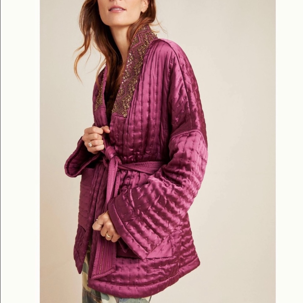 NEW Anthropologie Phoebe Embellished Kimono Jacket Size XS / S